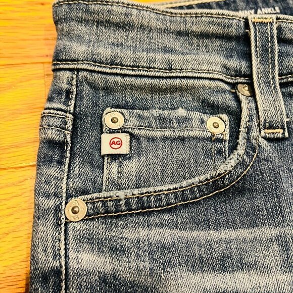 AG Adriano Goldschmeid Farrah High Rise Skinny Ankle Jean Wm Sz 26 Distressed - Picture 7 of 16